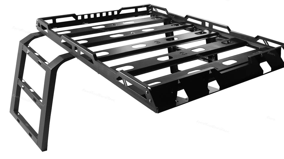 RoamGear Hurricane Roof Rack with Side Ladders – Textured Black (2018–2021 Jeep Wrangler JL 4-Door)