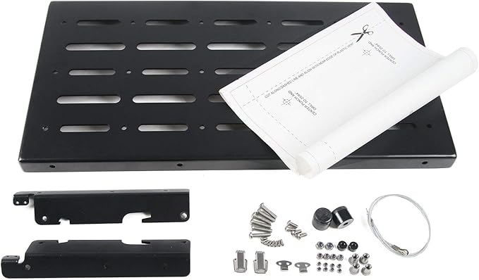 2007–2018 Jeep Wrangler JK foldable tailgate table with all accessories on white background