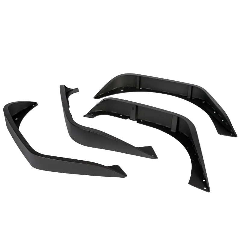 close-up of 2007–2018 Jeep Wrangler JK slim fender flares on white background