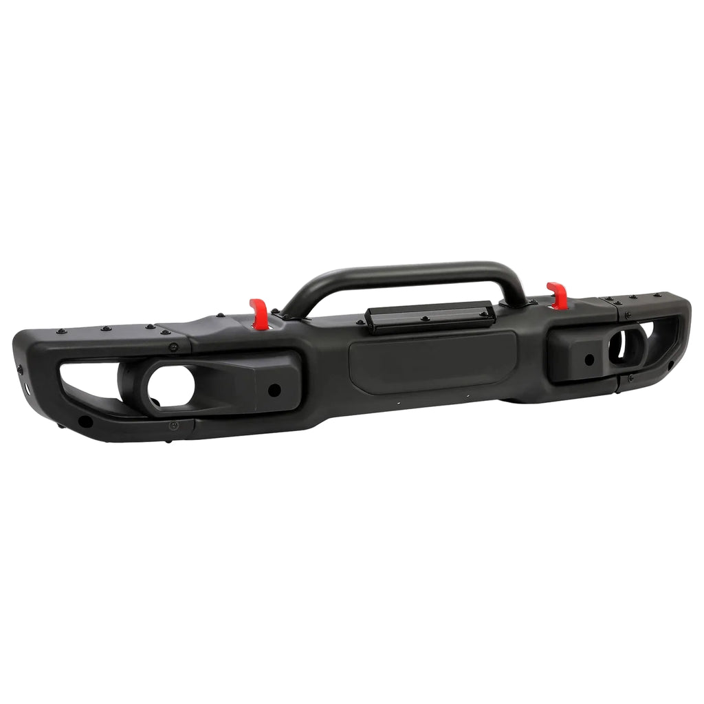 2007–2018 Jeep Wrangler JK winch mount front bumper front view on white background