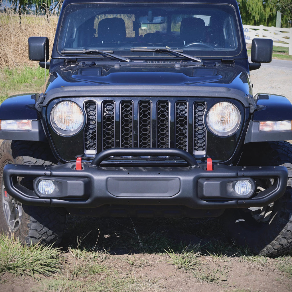 2007–2018 Jeep Wrangler JK winch mount front bumper front view