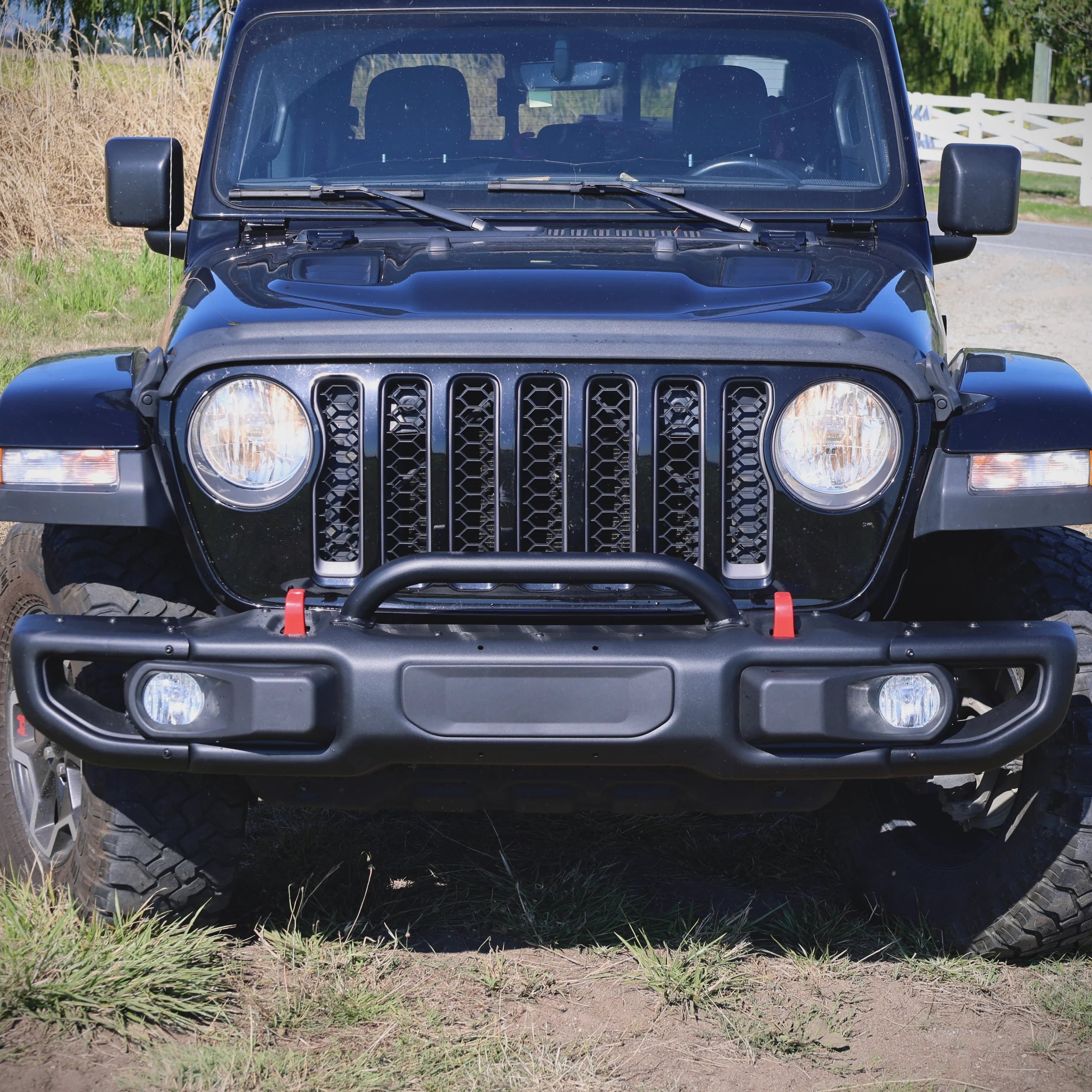 2007–2018 Jeep Wrangler JK winch mount front bumper front view