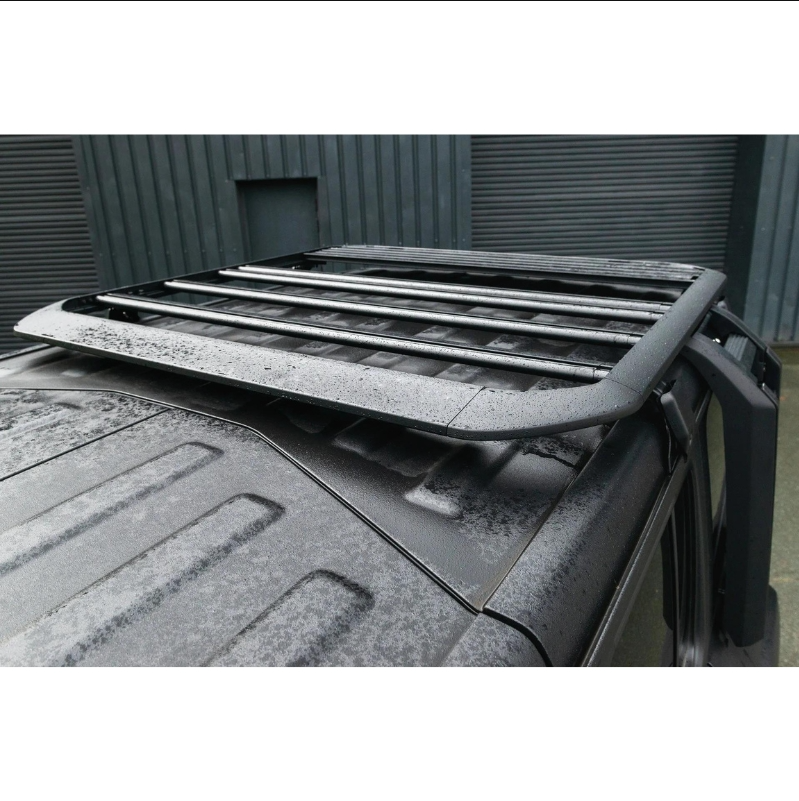 2018–2026 Jeep Wrangler JL and Gladiator JT aluminum aero roof rack installed on Rubicon model