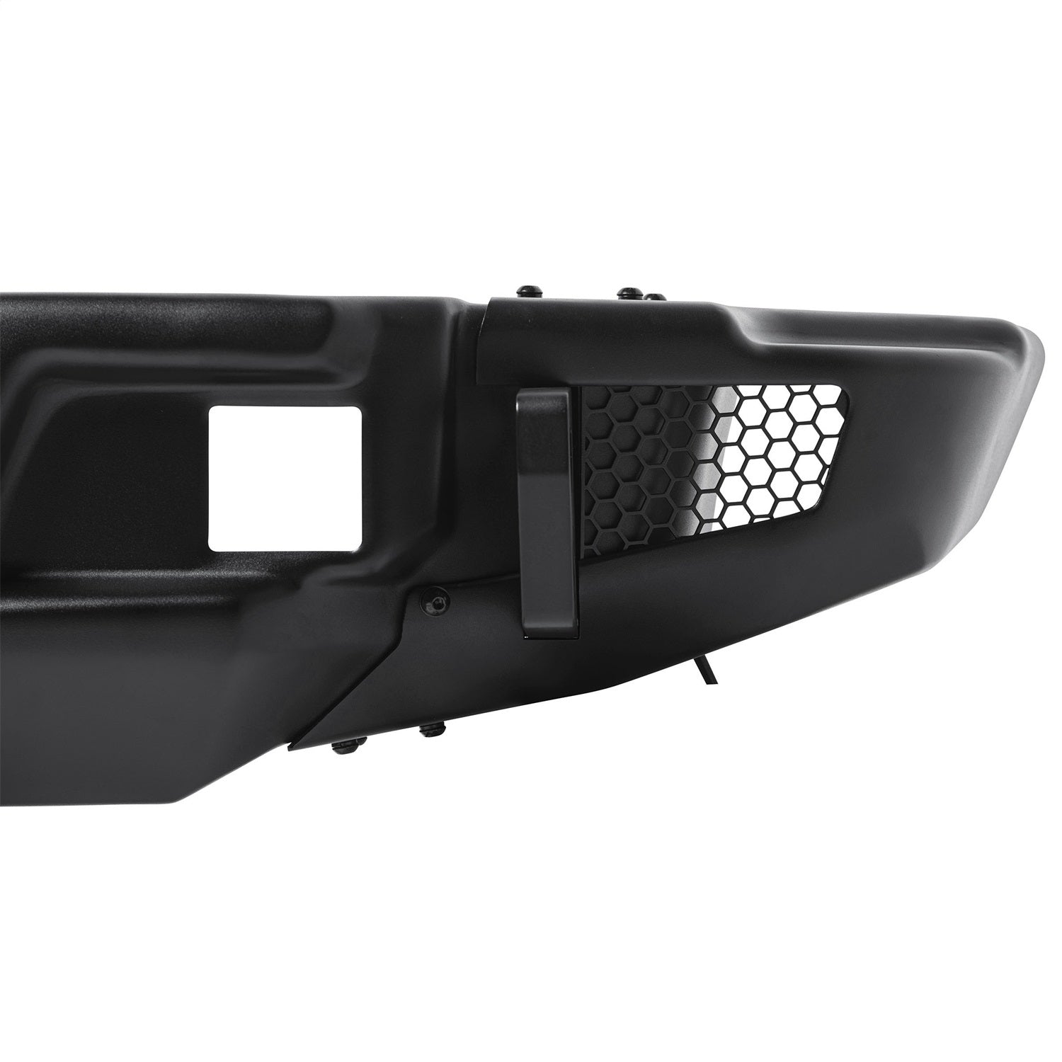 close-up of modular wing on 2018–2026 Jeep Wrangler JL rear bumper