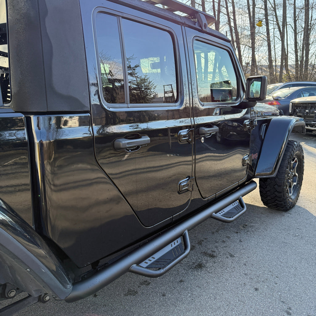 2020–2026 Jeep Gladiator JT OE+ side steps installed on vehicle