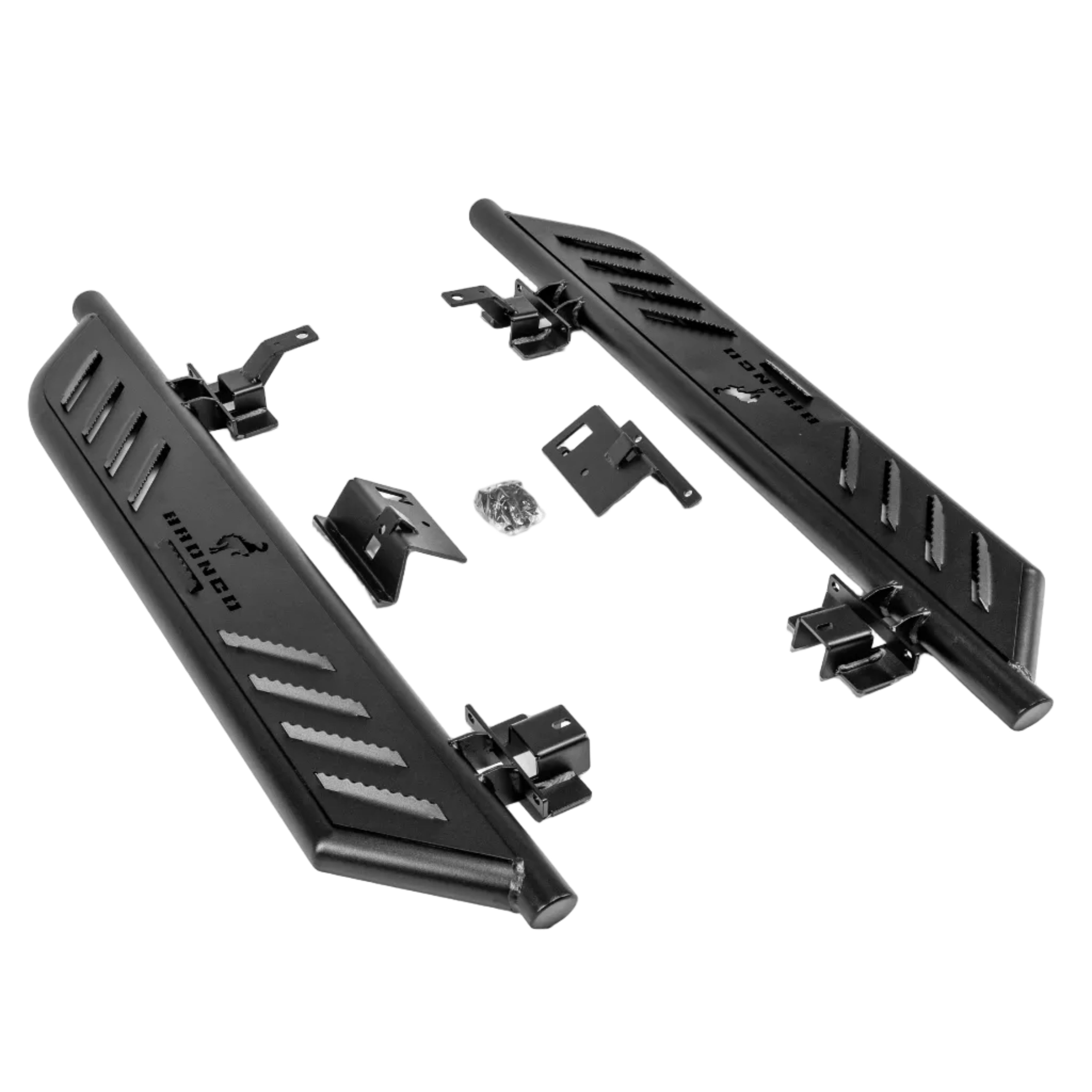 Running boards for 2021-2025 Ford Bronco 2 door textured black side steps main view