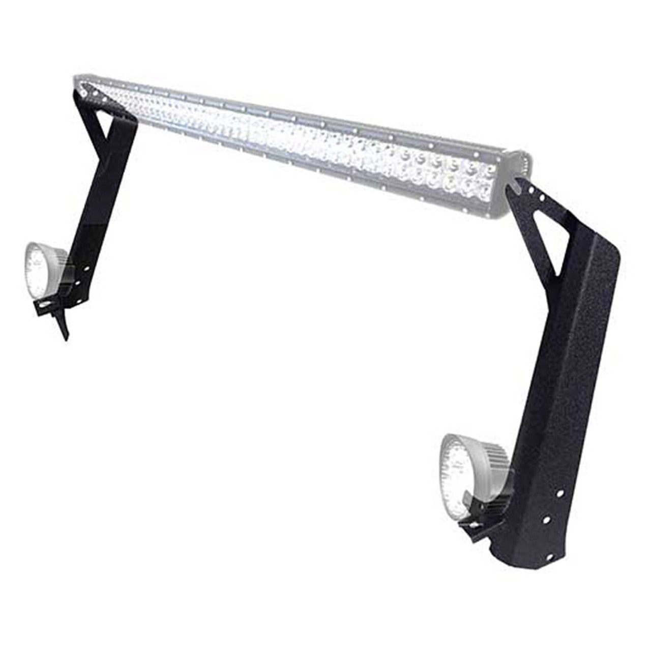 RoamGear Offroad A-Pillar Light Mount Rack – Textured Black (2018–2024 Jeep Wrangler JL/JLU)